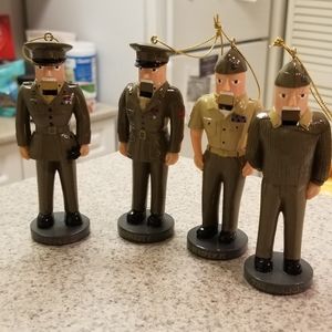 Set of (4) Bradford Exchange USMC ornaments